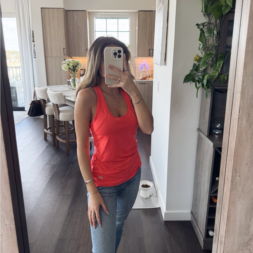 Marika Tak Vibrant Coral Racer Back Tank (Size Small)